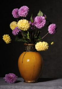 Bouquet of dahlie Muurcirkel