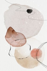 Watercolor circles Fotobehang