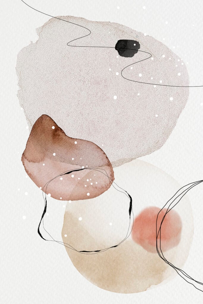 Watercolor circles Fotobehang