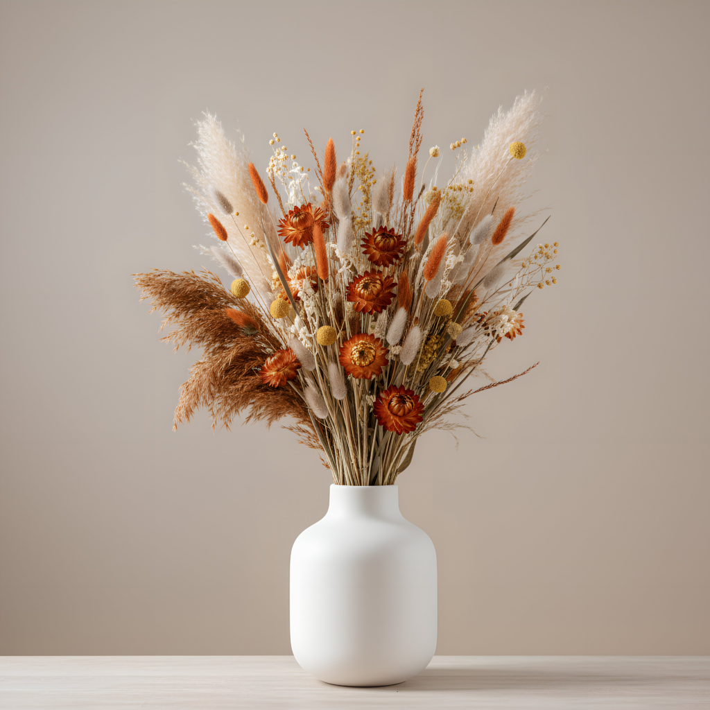 Dried blooms Fotobehang