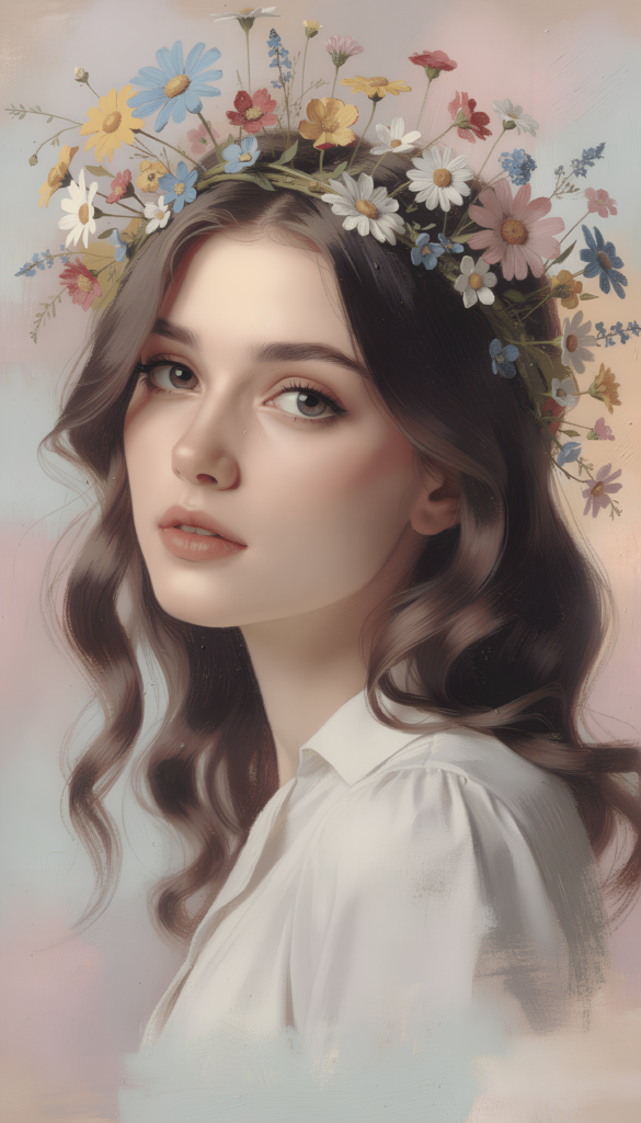 Flowergirl Fotobehang