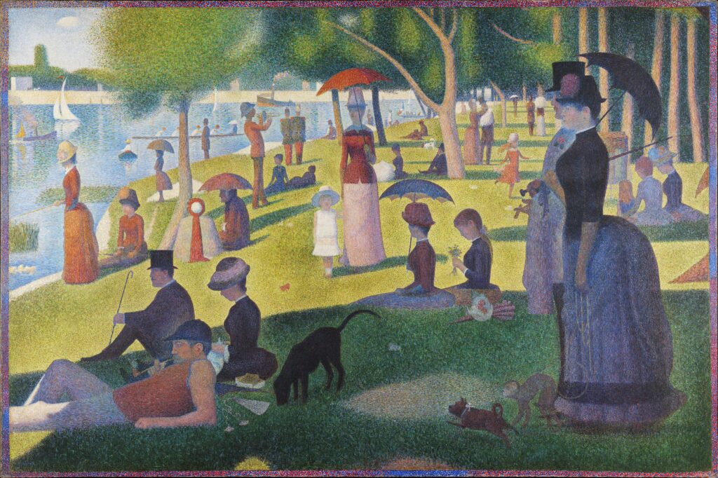 Een zondagmiddag op La Grande Jatte — Seurat Muurcirkel