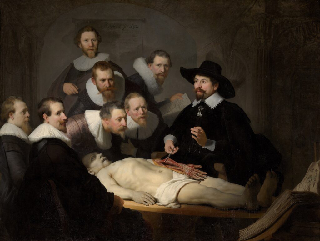 De anatomische les van Dr. Tulp Muurcirkel