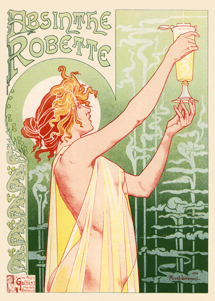 Absinthe Robette - Privat-Livemont Akoestisch Paneel