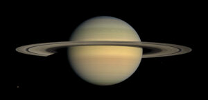 Saturnus bij equinox — Cassini